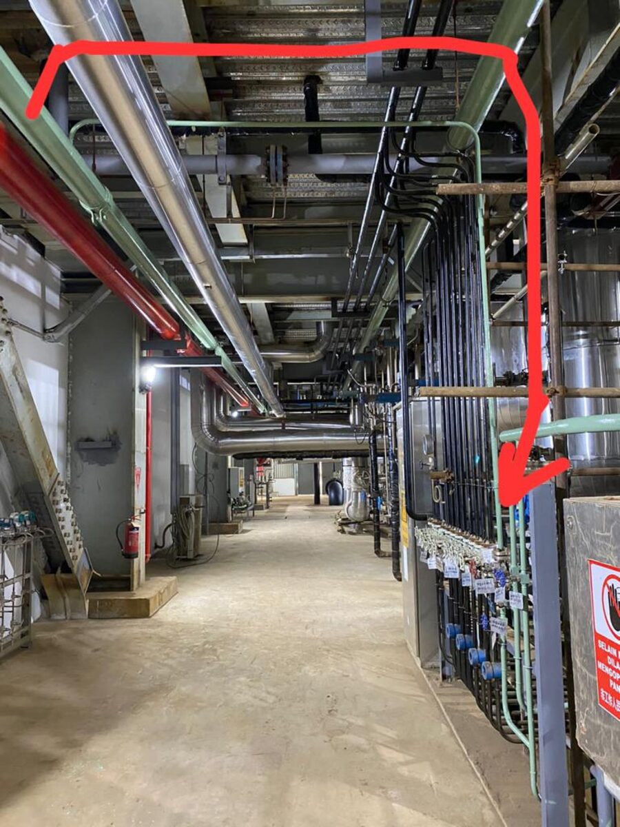 Area perpipaan Boiler